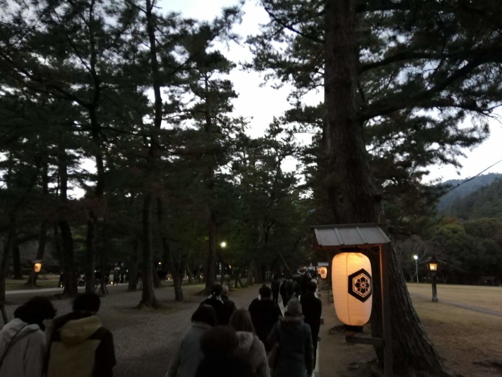 出雲大社　正月　混雑