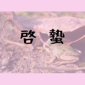 2020年3月5日は啓蟄｜冬眠中の虫たちがうごめき始める