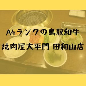 鳥取和牛一頭買いの焼肉屋大平門・A4ランクの焼肉ランチしてきたぞ｜松江市田和山町