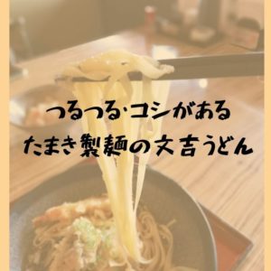 ツルツルでコシがある！玉木製麺の文吉うどん｜麦笛たまき浜乃木店